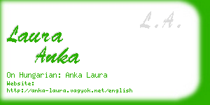 laura anka business card